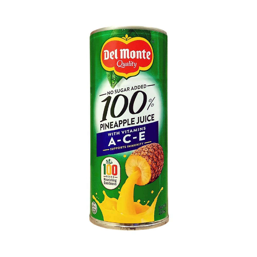 Del Monte 100% Pineapple Juice With Vitamins ACE 220ml