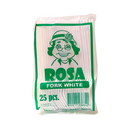 Styroplast Fork White Rosa 25's