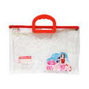 Princess Mica Transparent Envelope With Print Zipper And Handle Long