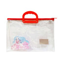 Princess Mica Transparent Envelope With Print Zipper And Handle Long