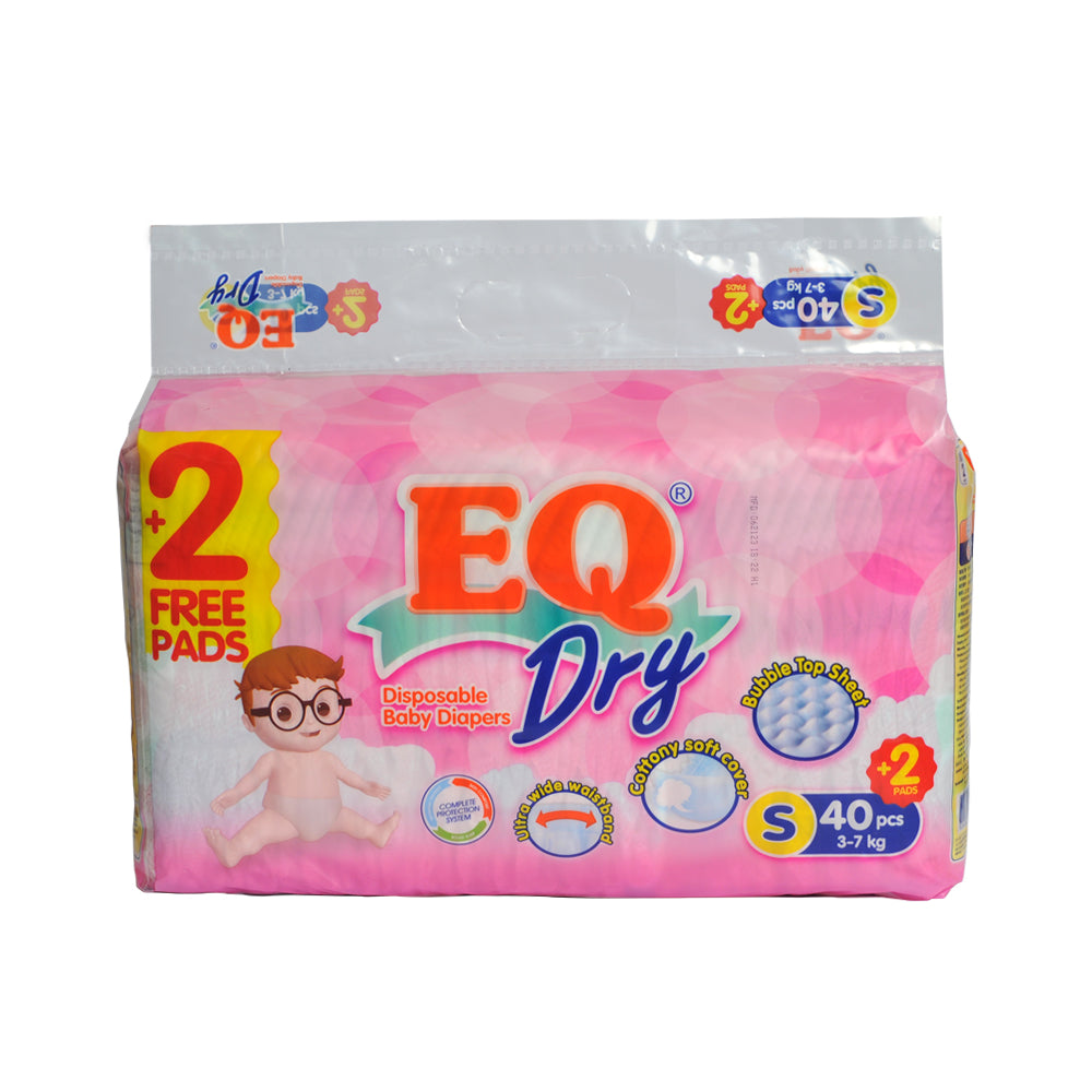 Eq Newborn Diaper Sizes EQ Dry Baby Diaper Econo Pack Small 40's