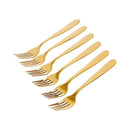 Ideal Living Stainless Steel Dessert Fork Gold 15cm 6's