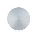 Placemat Vinyl Spiral Leaf Round Silver 45 x 30cm