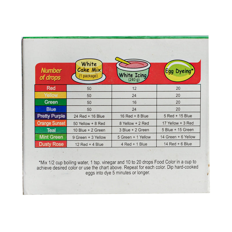 Mccormick Food Coloring Mixing Chart McCormick Assorted