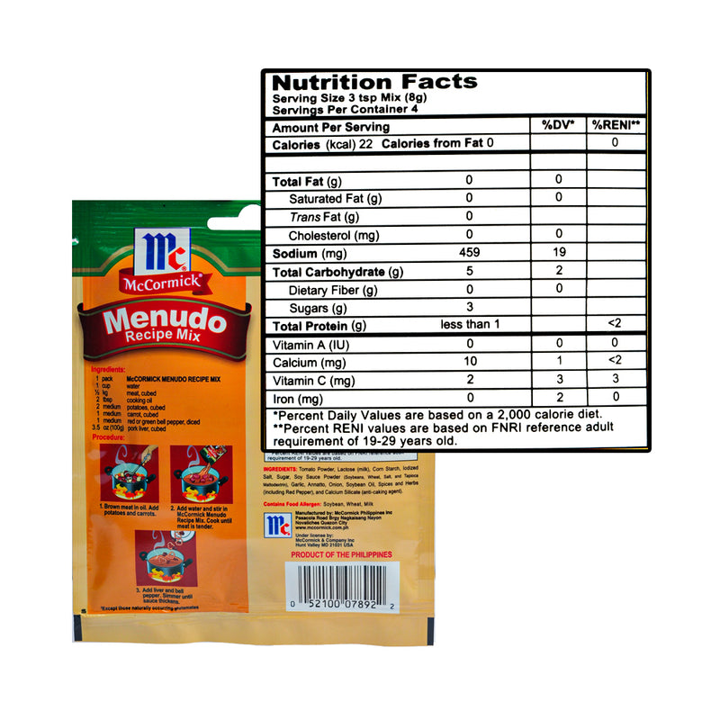 McCormick Seasoning Mix Menudo 30g