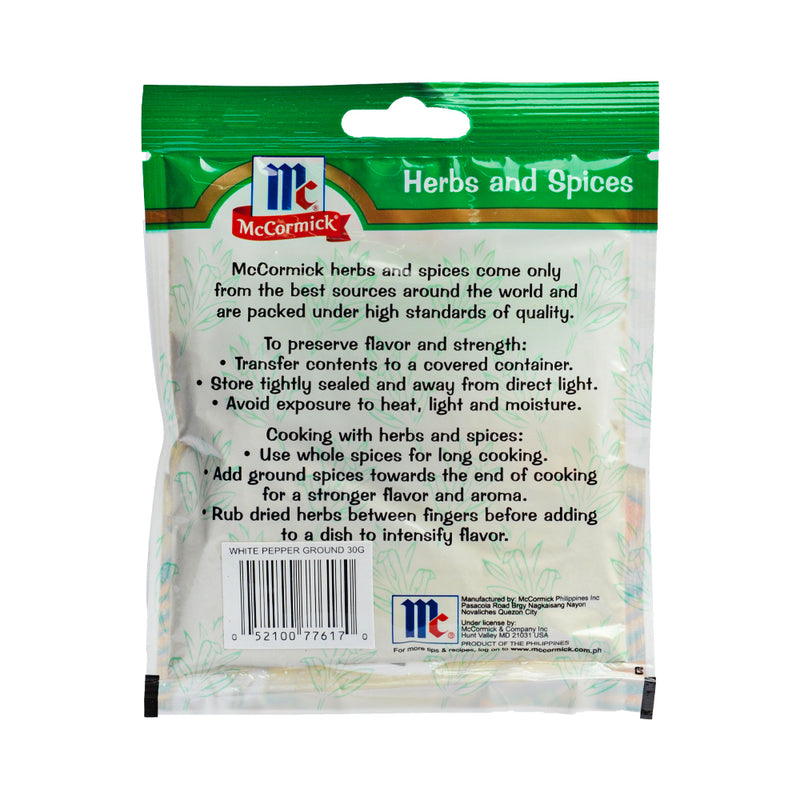 McCormick Eco-Line White Pepper Ground 30g