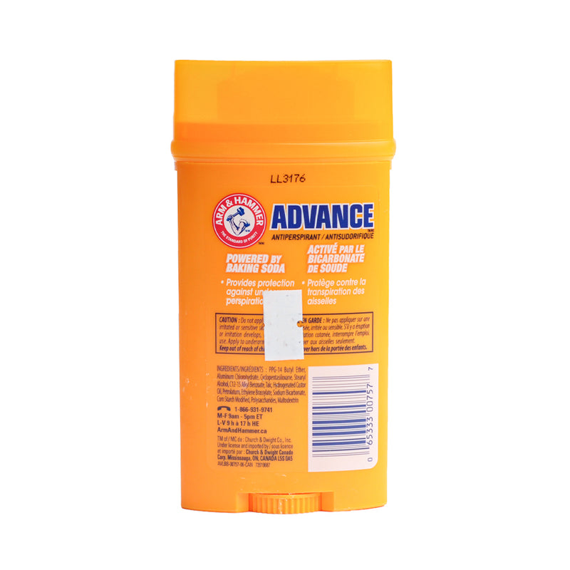 Arm And Hammer Advance Deodorant Unscented Non-Perfume 73g