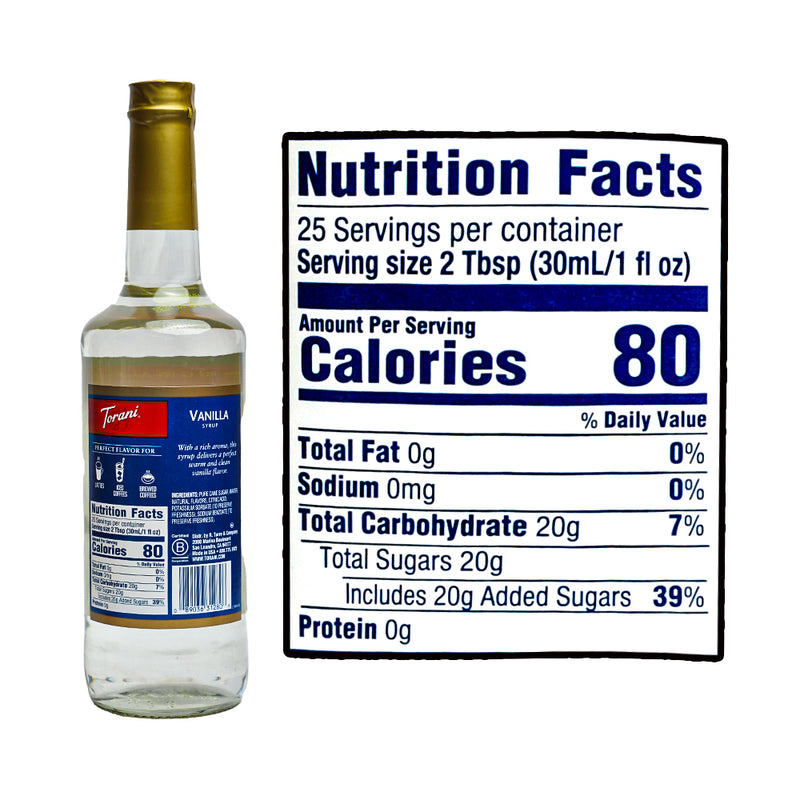 Torani Flavoring Syrup Vanilla 750ml