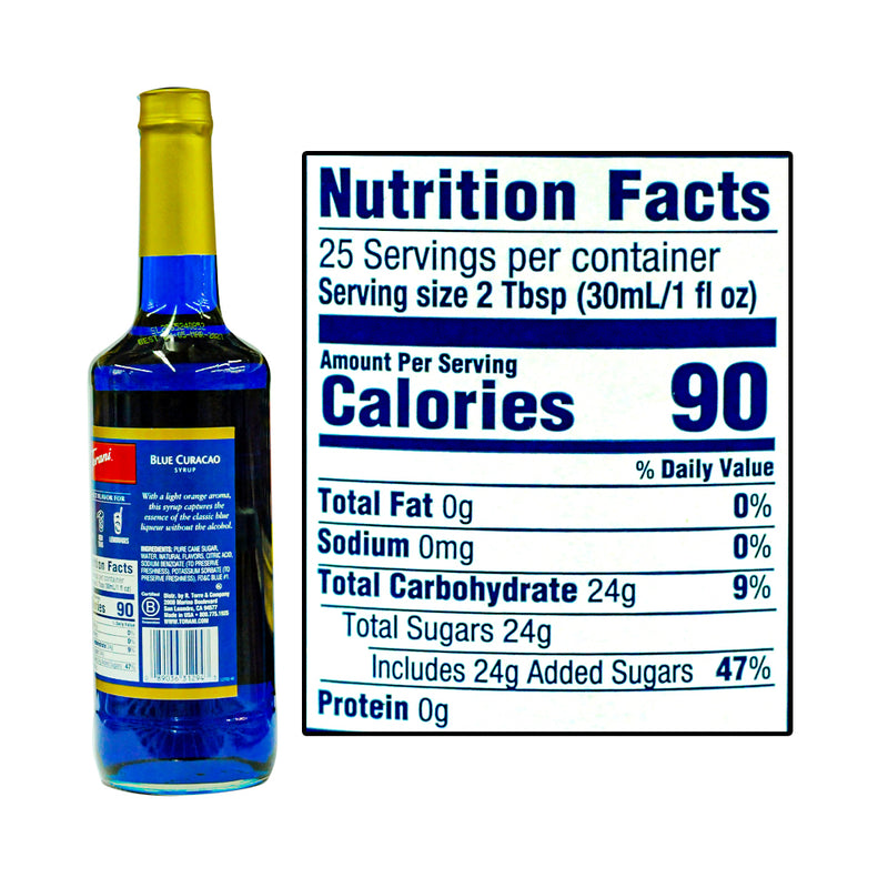 Torani Flavoring Syrup Blue Curacao 750ml