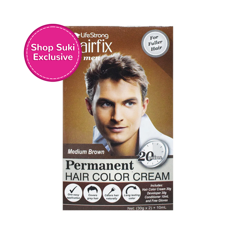 Hairfix Hair Color Cream For Men Medium Brown 60ml