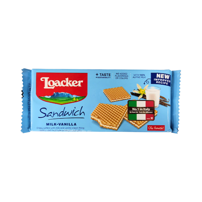 Loacker Sandwich Wafers Milk Vanilla 75g