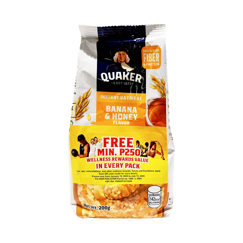 Quaker Banana And Honey Flavor Instant Oatmeal 200g