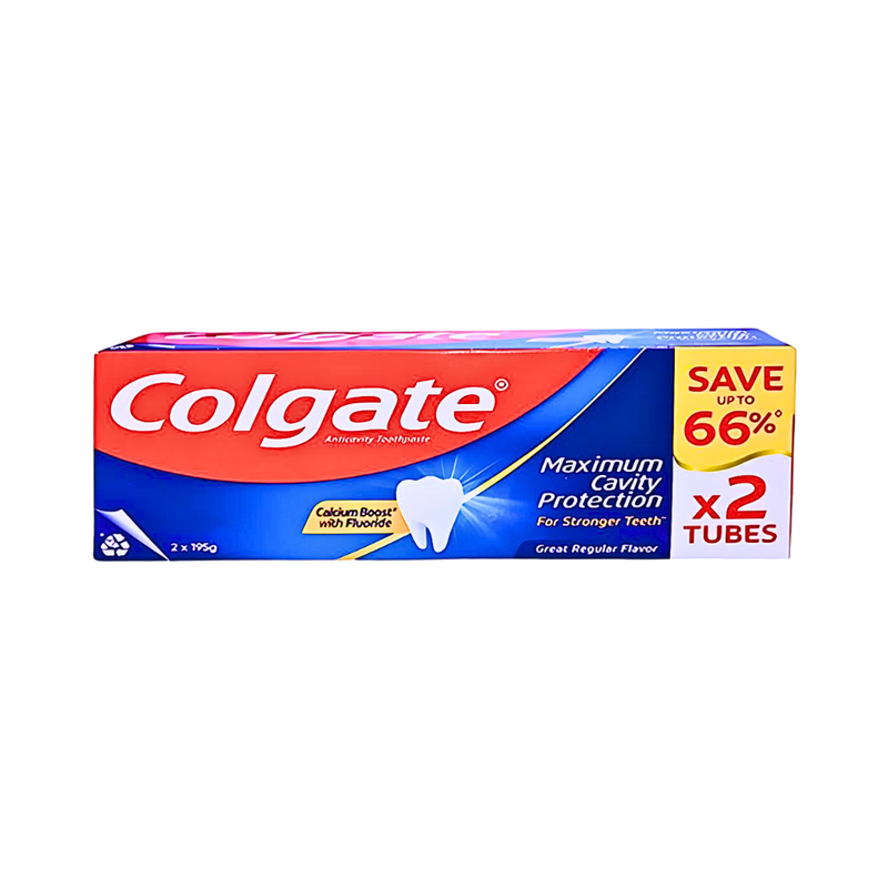 Colgate Toothpaste Great Regular Flavor Family Pack 195g x 2's