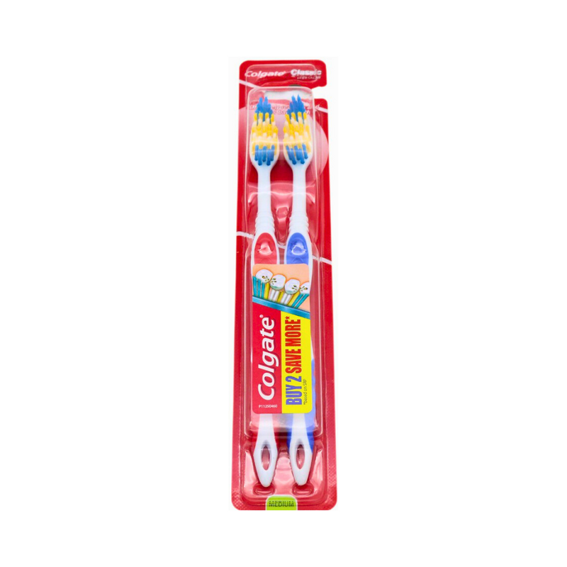 Colgate Classic Deep Clean Toothbrush Medium 2's