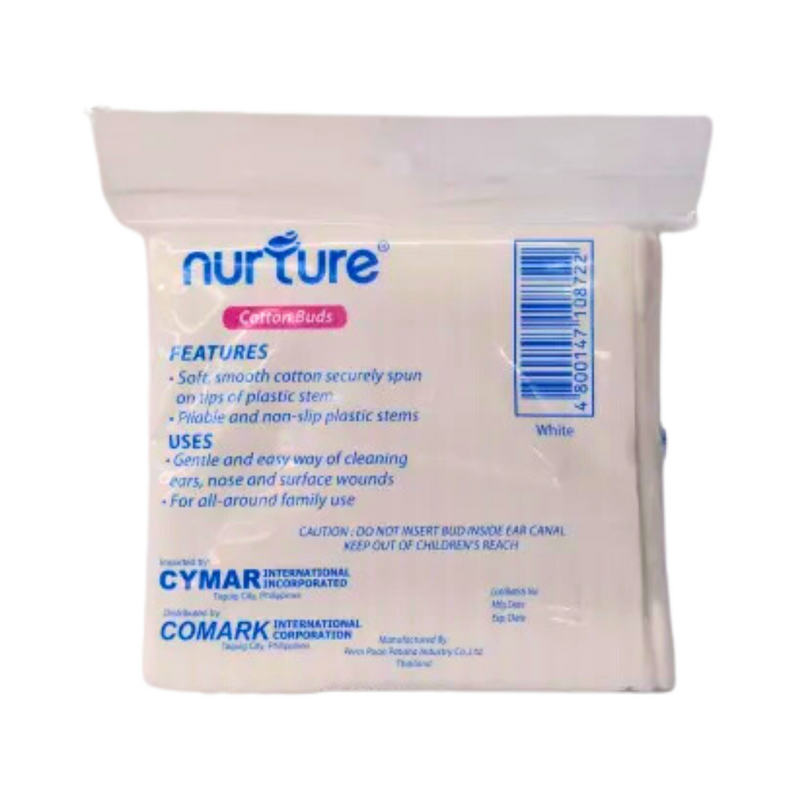 Nurture Cotton Buds Plastic Stem White 200's