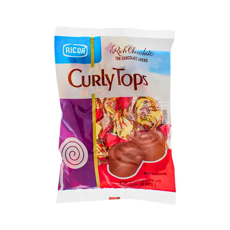Ricoa Curly Tops Milk Chocolate 50g