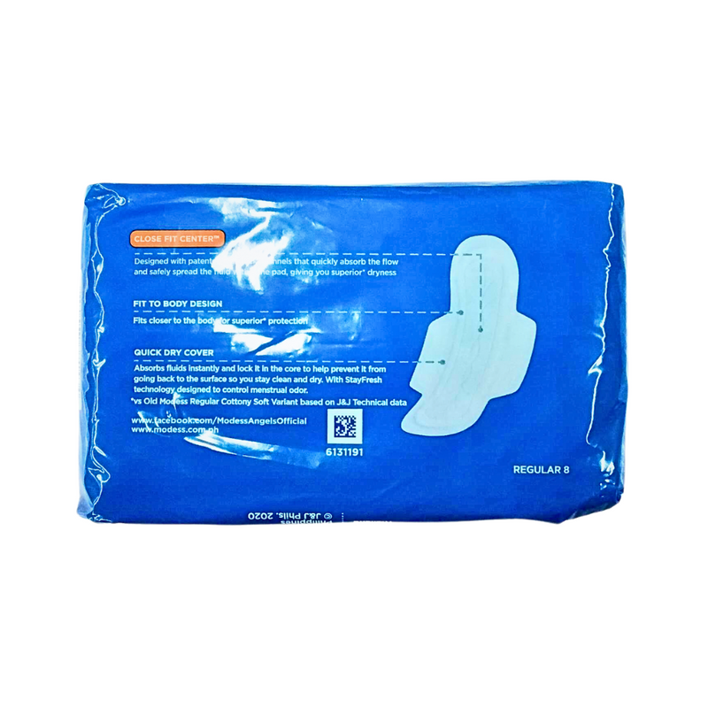 Modess Dry Max Cover Sanitary Napkin With Wings 8's