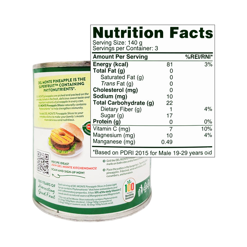 Del Monte Fancy Pineapple Sliced 432g