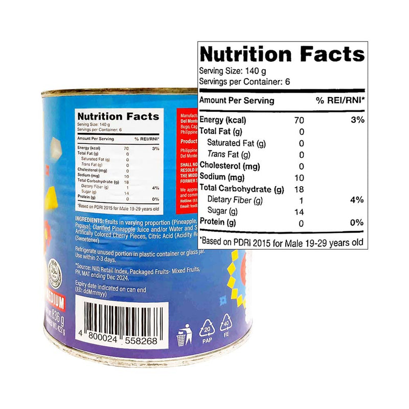 Del Monte Today's Mixed Fruit 836g
