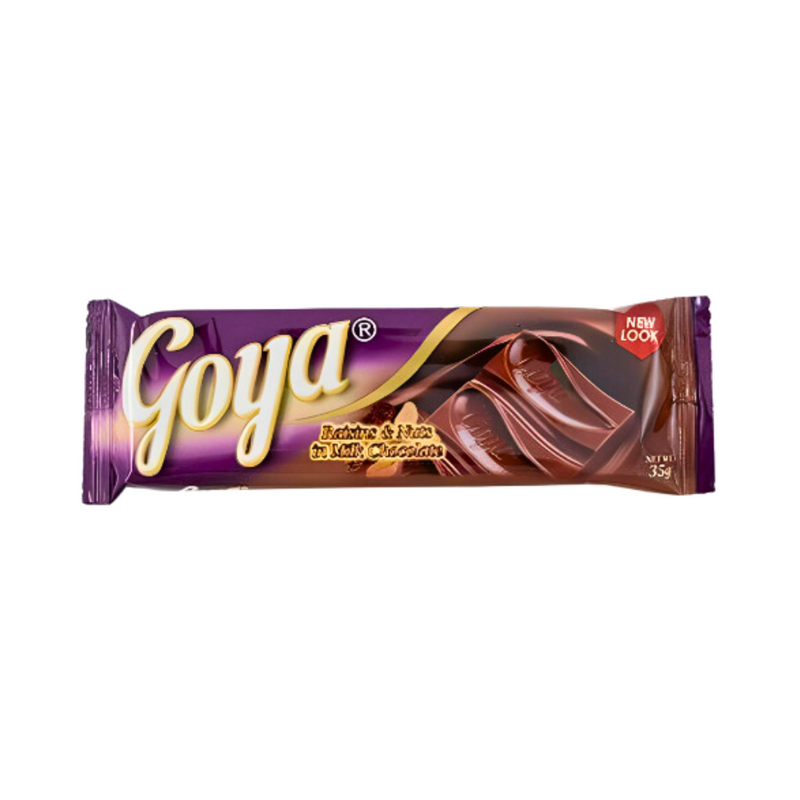 Goya Bar Milk Chocolate Raisin And Nuts 30g