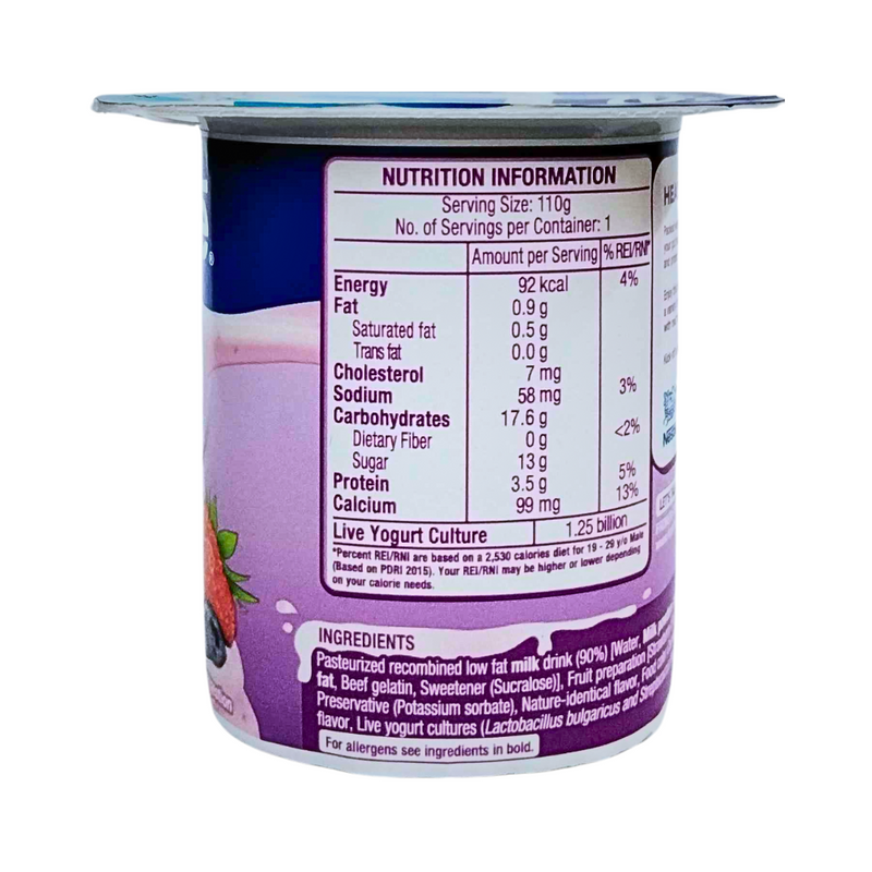 Nestle Flavored Yogurt Berry Mix 110g