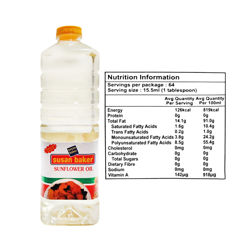 Susan Baker Sunflower Oil 1L