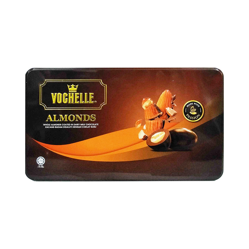 Vochelle Dairy Milk Chocolate Tin Almond Nuts 205g