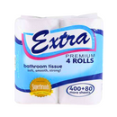Extra Bathroom Tissue 2Ply Regular 4 Rolls