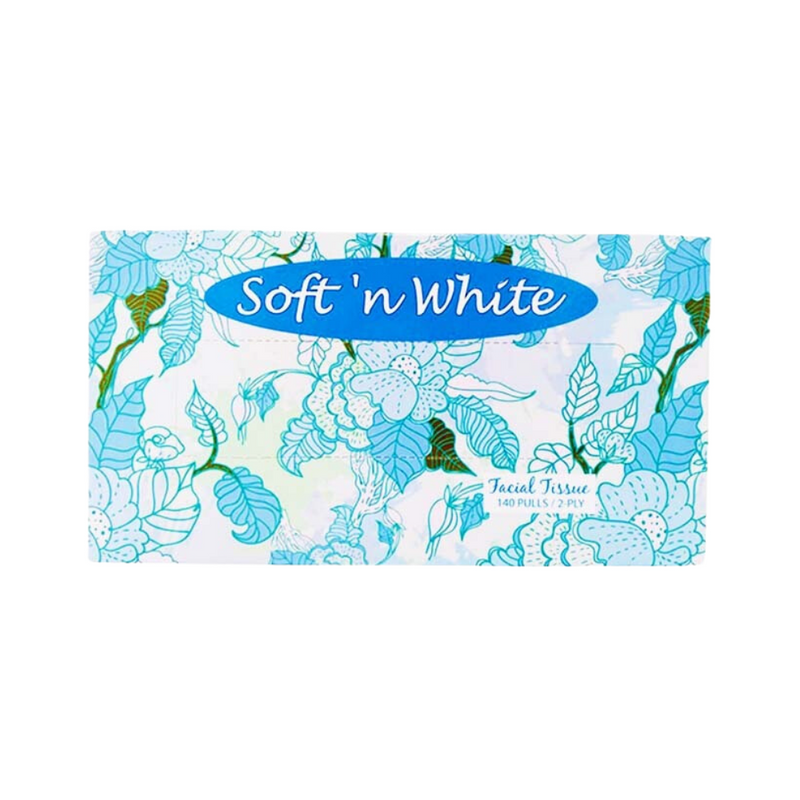 Extra Soft N White Facial Box Tissue 2Ply 140 pulls 280sheets