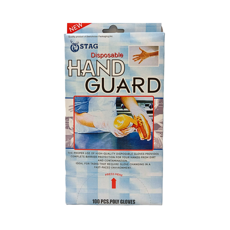 Hand Guard Disposable Poly Gloves 100's