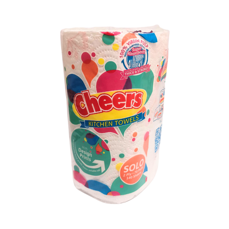 Cheers Kitchen Towels Solo 2ply 70 Pulls