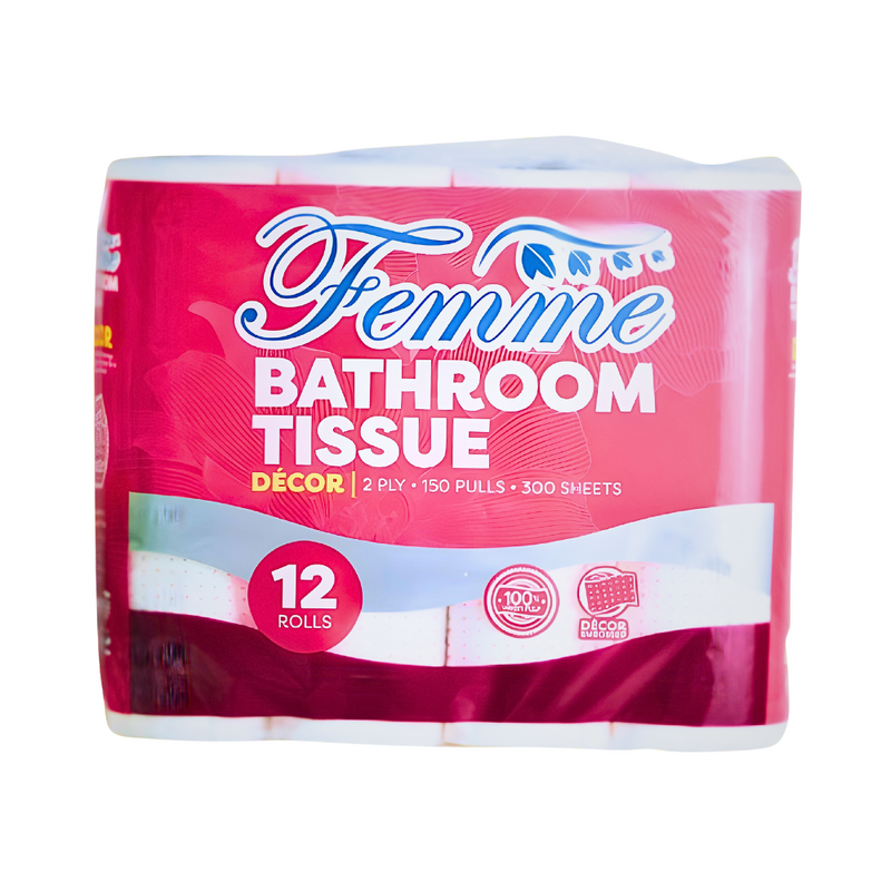 Femme Decor Bathroom Tissue 2Ply 12's