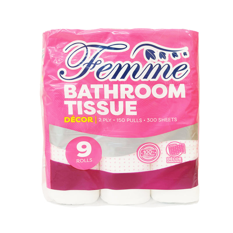 Femme Decor Bathroom Tissue 2ply 9's