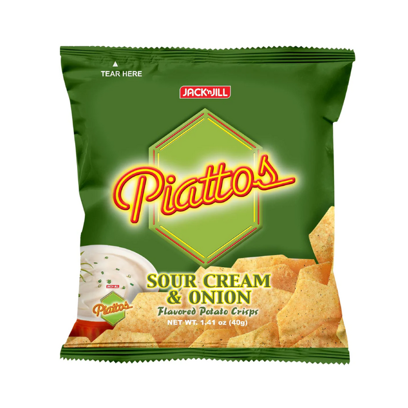 Jack 'n Jill Piattos Potato Crisps Sour Cream And Onion 40g