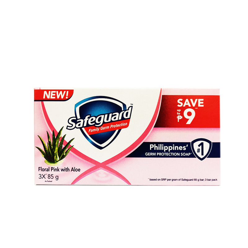 Safeguard Bar Soap Floral Pink 85g x 3's Value Pack