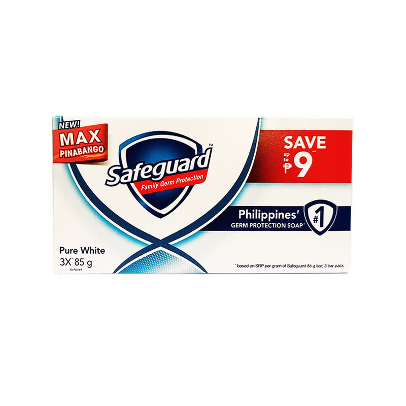 Safeguard Soap Pure White 3pid Pack 85g x 3's