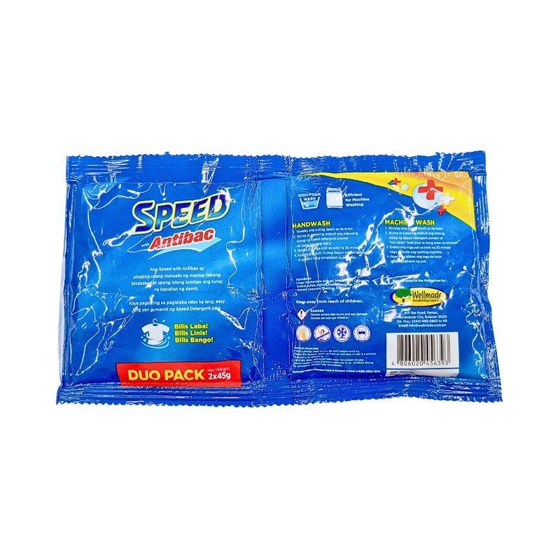 Speed Detergent Powder Antibac Active Fresh Duo Pack 90g