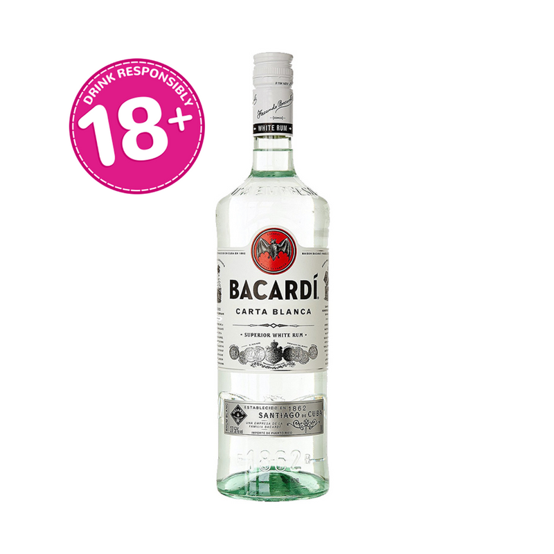 Bacardi Carta Bianca White Rum Casa Fundada En Cuba 750ml