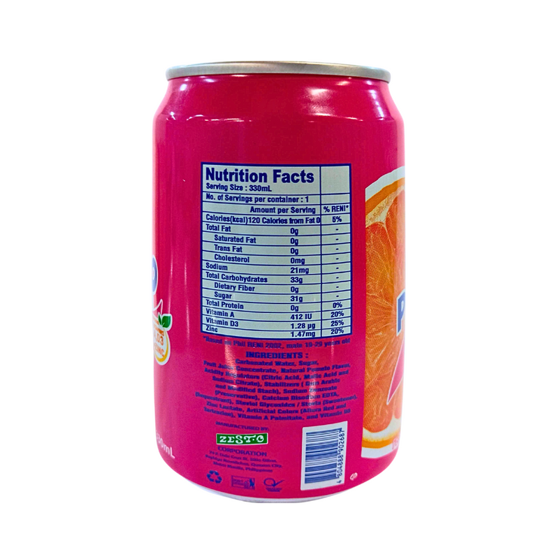 Zest-O Fruit Soda Pomelo Can 330ml