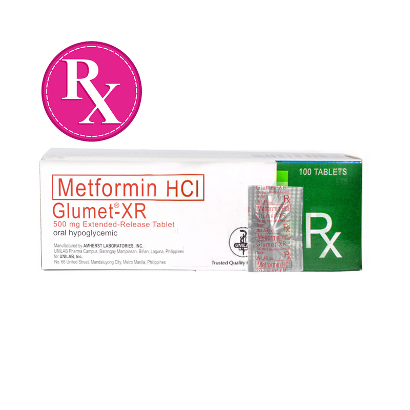 Glumet XR Metformin Hydrochloride 500mg Tablet By 1's