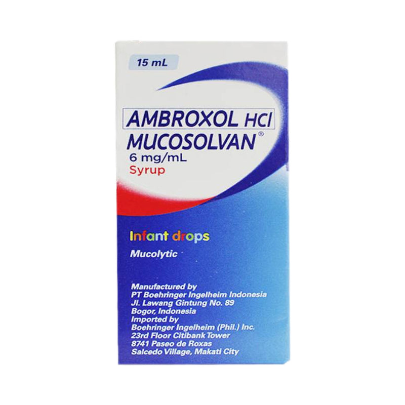 Mucosolvan Ambroxol 6mg/1ml Infant Drops 15ml