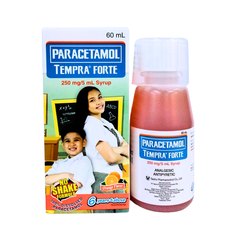 Tempra Forte Paracetamol 250mg/5ml Syrup Orange 60ml