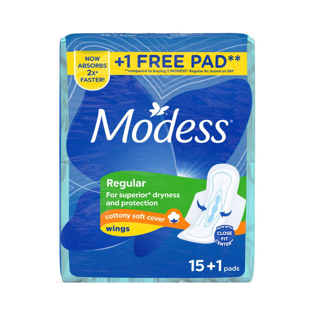 Modess Maxi Regular Cottony Soft Cover Sanitary Napkin With Wings Suli