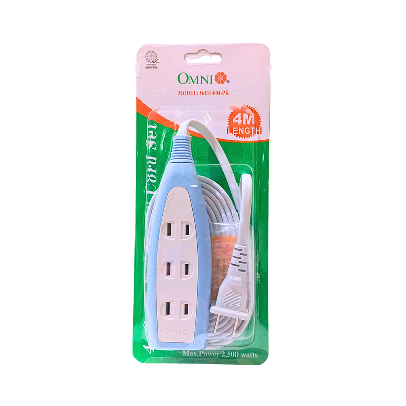 Omni WEE-004 Extension Cord Set 4-Gang 4m Wire