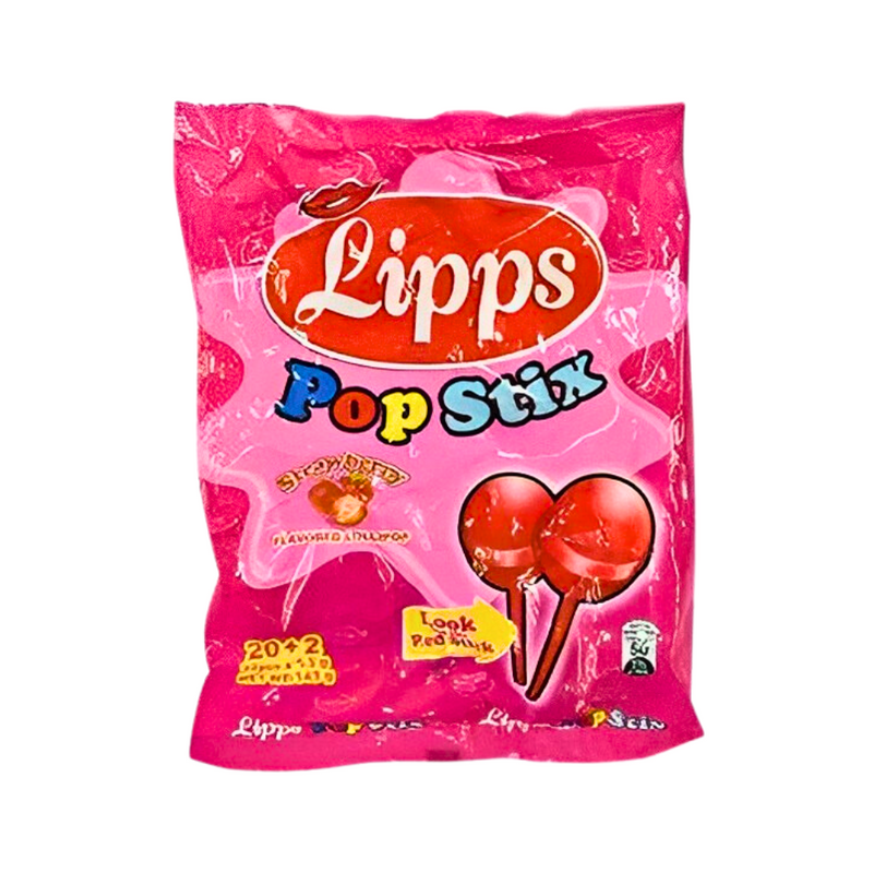 Lipps Pop Stix Lollipop Strawberry 20's
