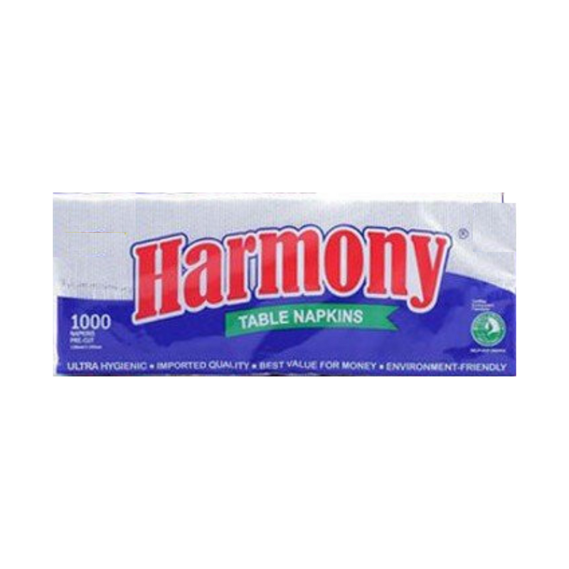 Harmony Table Napkins Pre-Cut 1 Ply 1000 Sheets