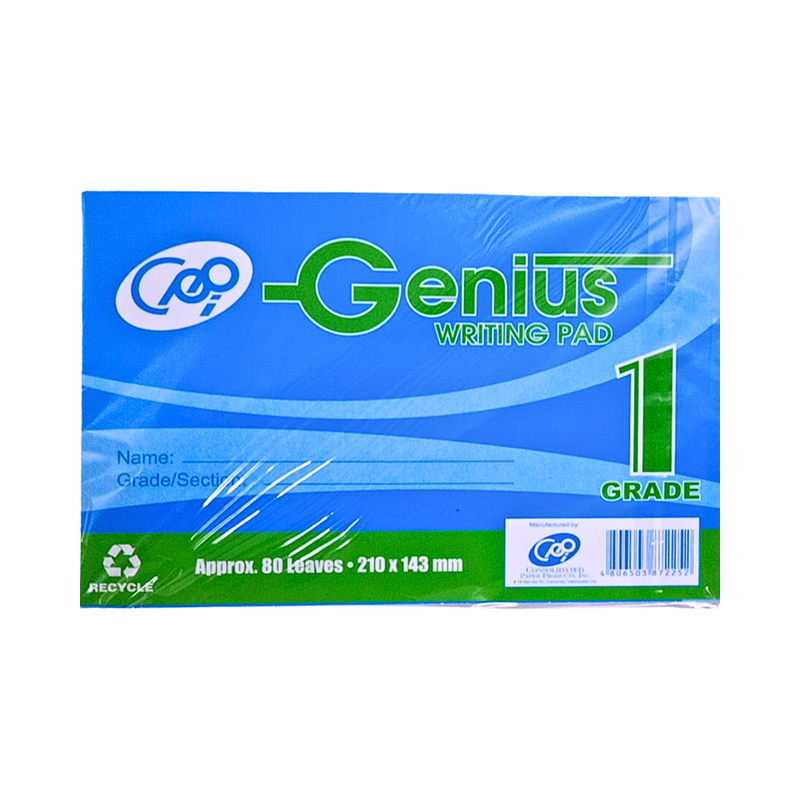 Genius Writing Pad Grade I 80 Leaves