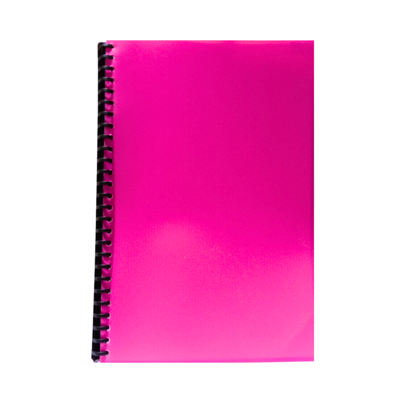 Refillable Clearbook Thin Pink Long