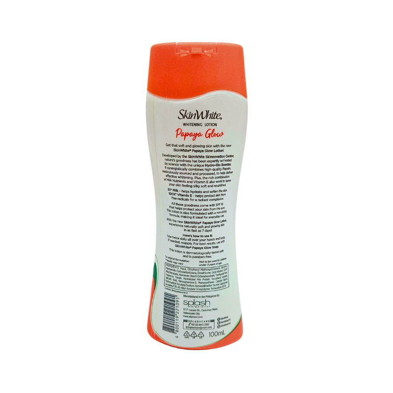 Skin White Whitening Lotion Papaya Milk SPF10 100ml