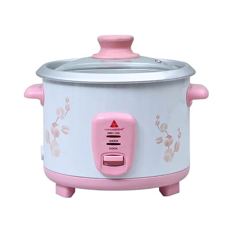 Hanabishi HRC-12G Rice Cooker With Glass Cover 1.2L